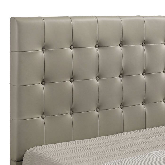 Medley Genuine Leather Panel Platform Bed