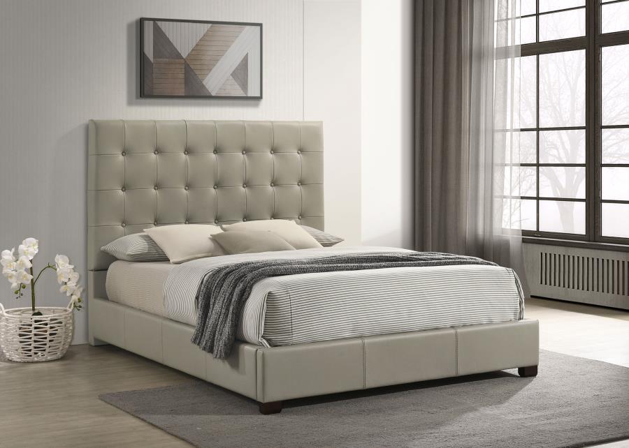 Medley Genuine Leather Panel Platform Bed