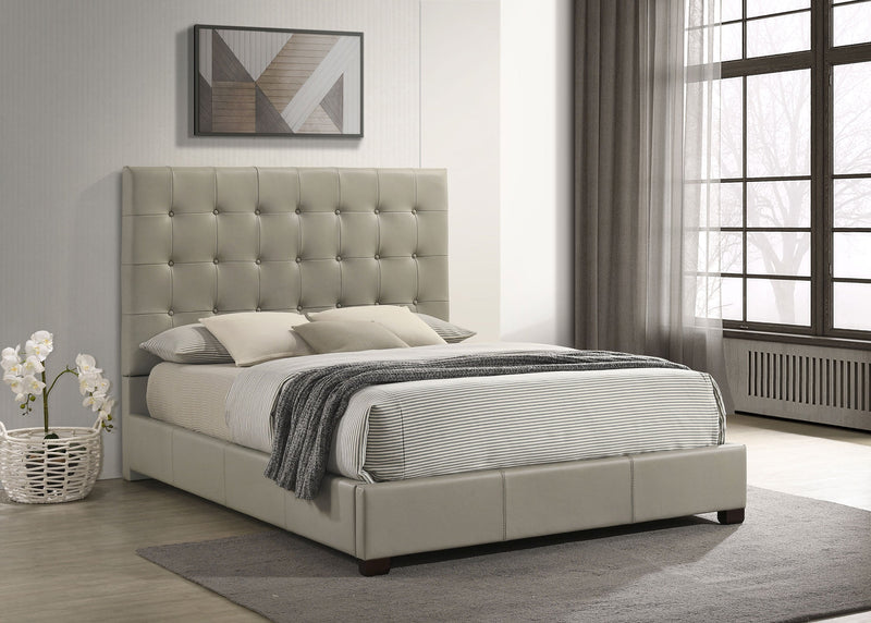 Medley Genuine Leather Panel Platform Bed