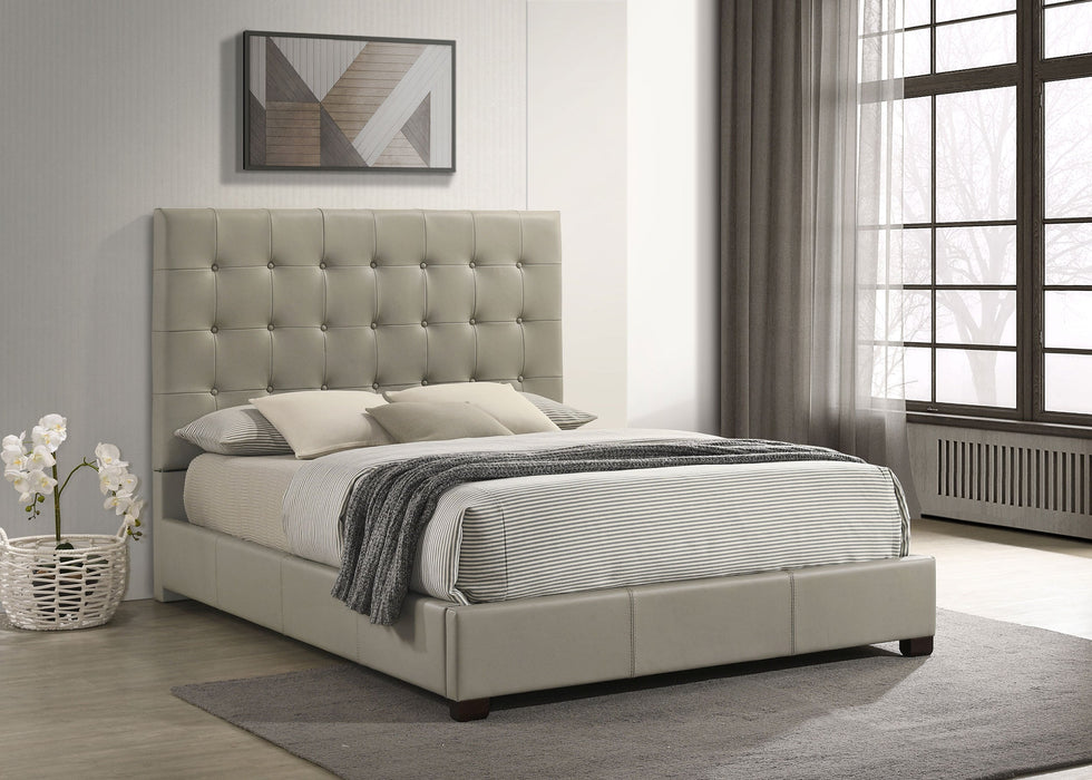Medley Genuine Leather Panel Platform Bed