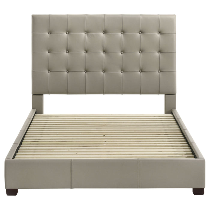 Medley Genuine Leather Panel Platform Bed