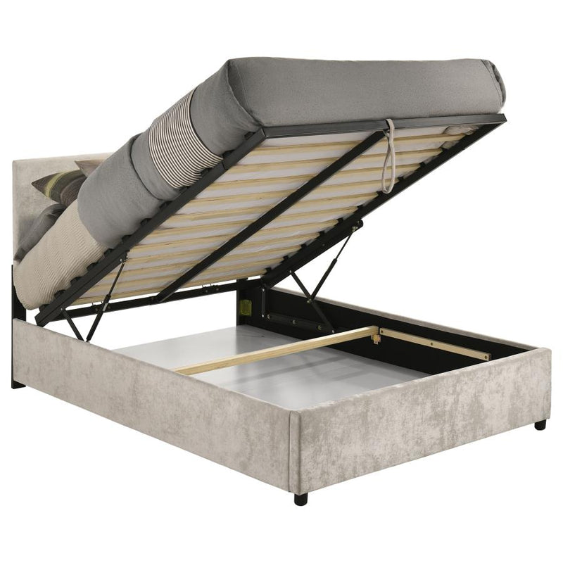 Reeves Upholstered Lift-Top Storage Platform Bed