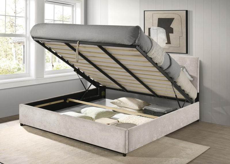 Reeves Upholstered Lift-Top Storage Platform Bed