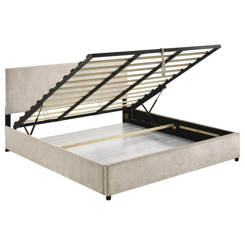 Reeves Upholstered Lift-Top Storage Platform Bed