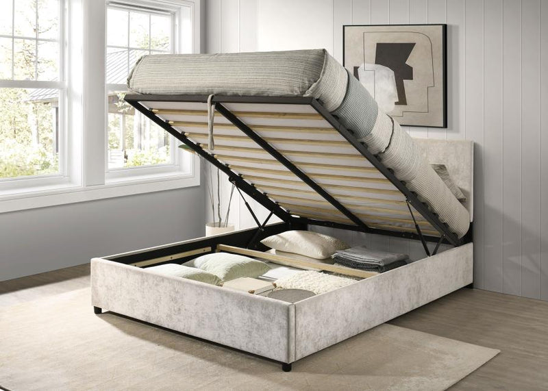 Reeves Upholstered Lift-Top Storage Platform Bed