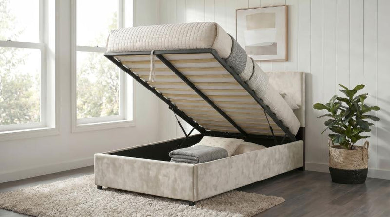 Reeves Upholstered Lift-Top Storage Platform Bed