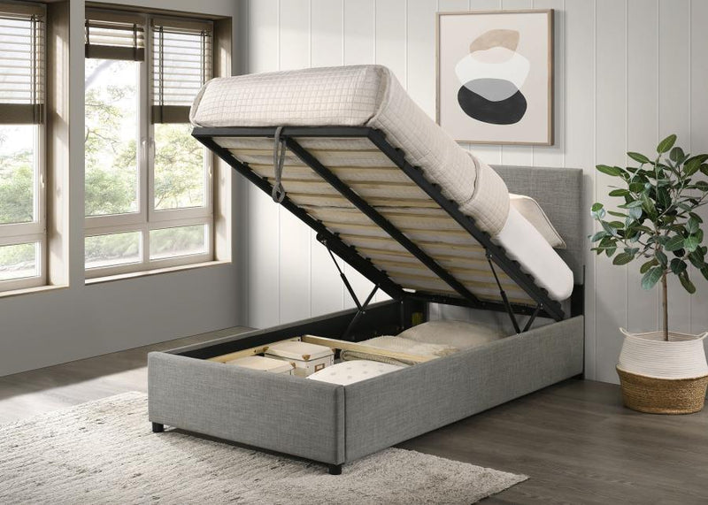 Reeves Upholstered Lift-Top Storage Platform Bed