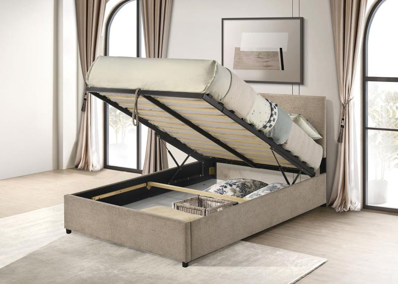 Reeves Upholstered Lift-Top Storage Platform Bed
