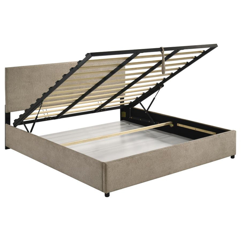 Reeves Upholstered Lift-Top Storage Platform Bed