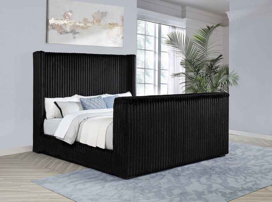 Centergrove Upholstered Wingback TV Bed