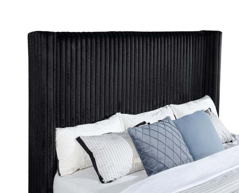Centergrove Upholstered Wingback TV Bed