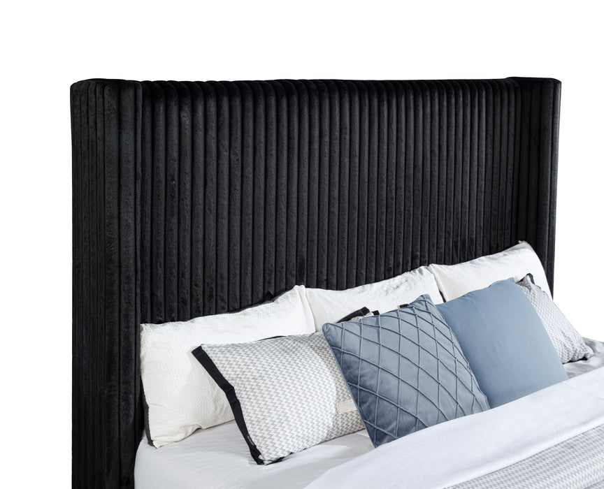 Centergrove Upholstered Wingback TV Bed