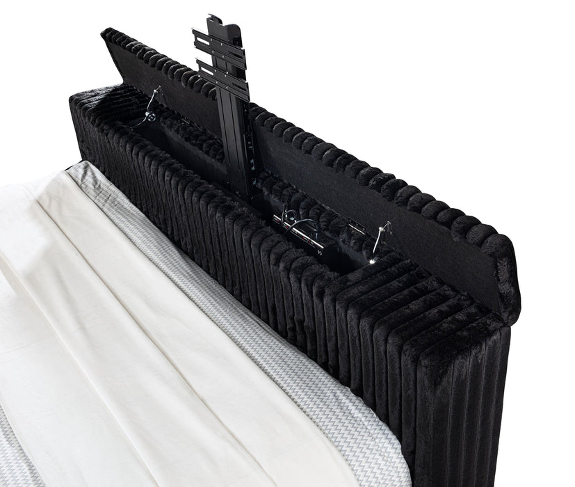 Centergrove Upholstered Wingback TV Bed