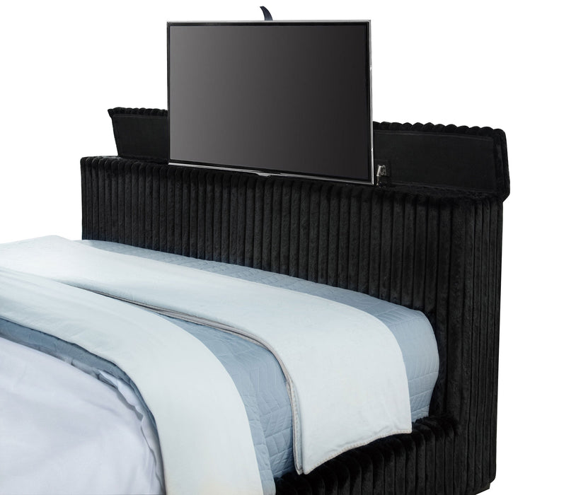 Centergrove Upholstered Wingback TV Bed