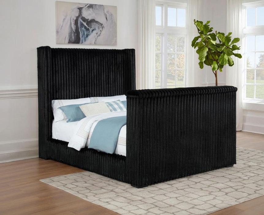 Centergrove Upholstered Wingback TV Bed