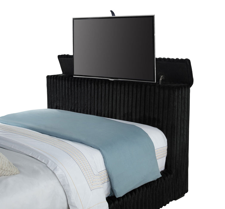 Centergrove Upholstered Wingback TV Bed