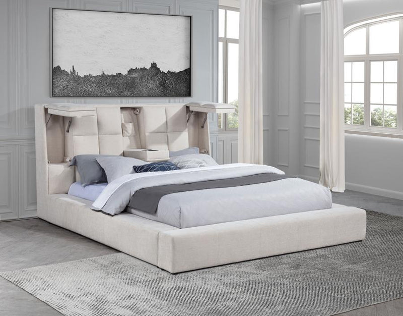 Dreux Upholstered Panel Platform Bed