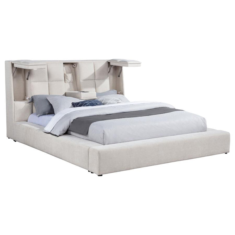 Dreux Upholstered Panel Platform Bed