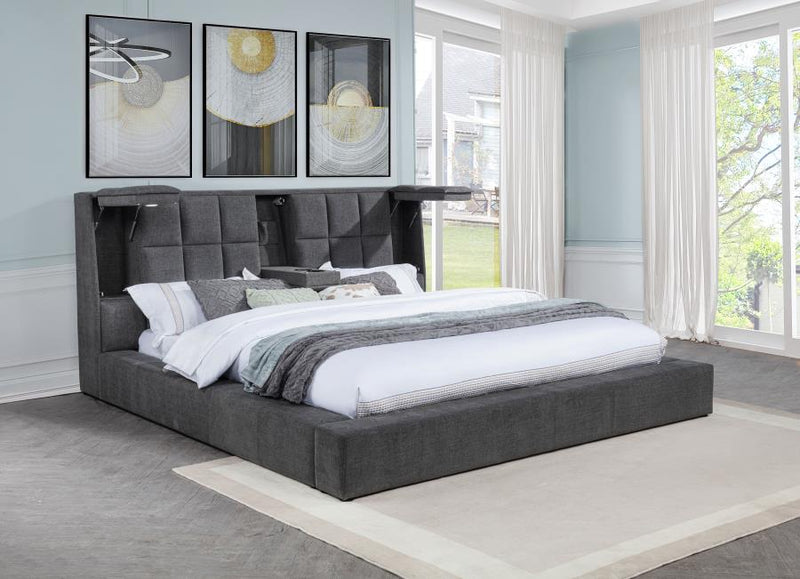 Dreux Upholstered Panel Platform Bed