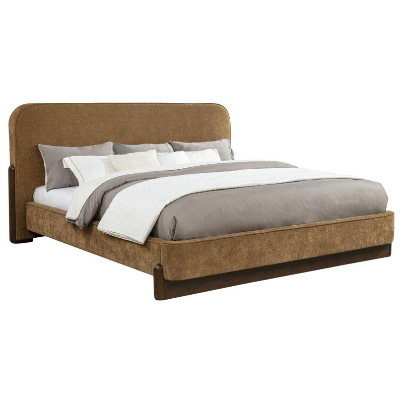 Baldacci Upholstered Platform Bed Curry and