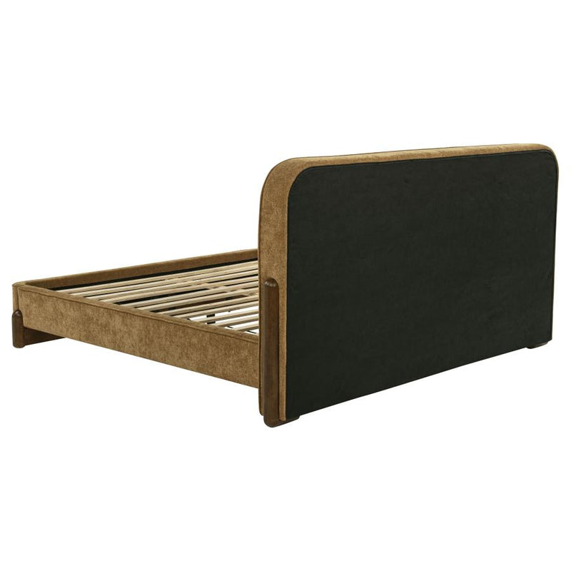 Baldacci Upholstered Platform Bed Curry and
