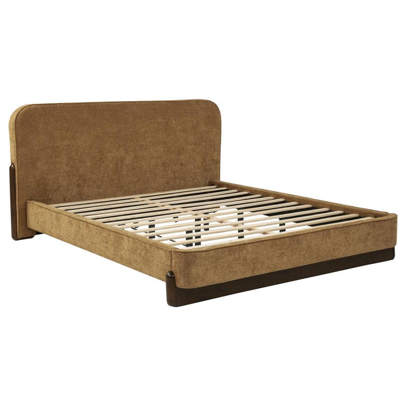 Baldacci Upholstered Platform Bed Curry and
