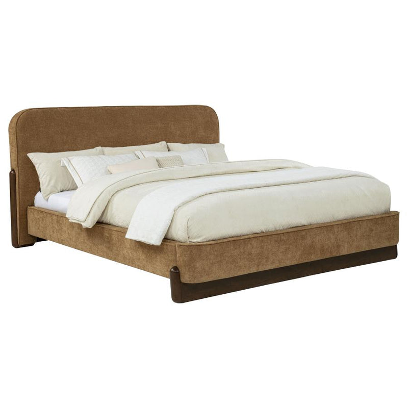 Baldacci Upholstered Platform Bed Curry and