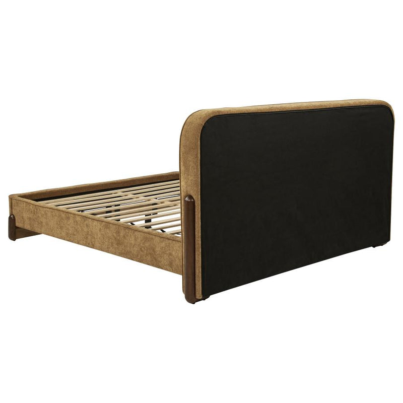 Baldacci Upholstered Platform Bed Curry and