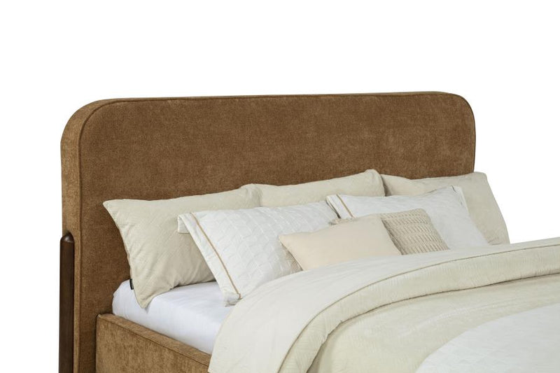 Baldacci Upholstered Platform Bed Curry and