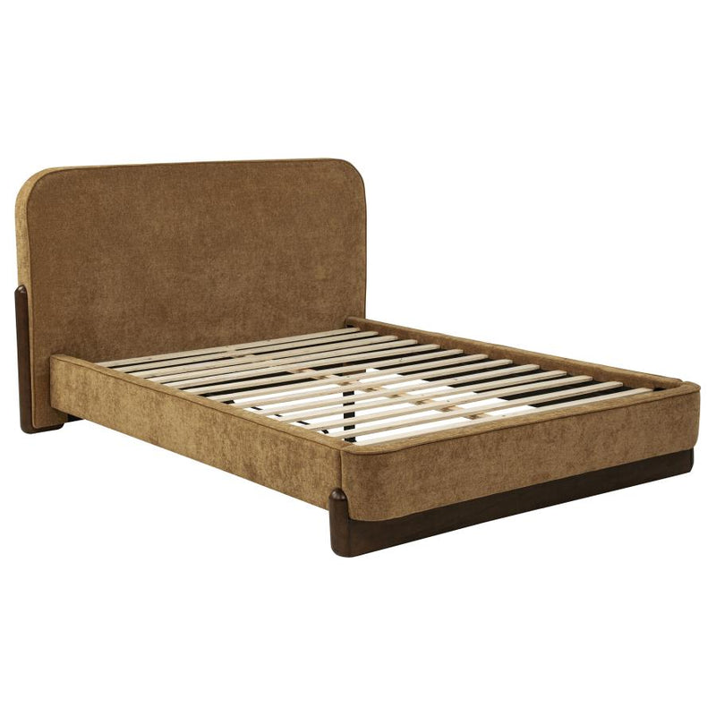 Baldacci Upholstered Platform Bed Curry and