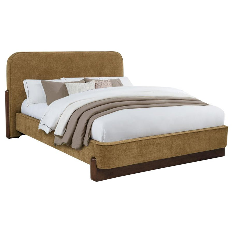 Baldacci Upholstered Platform Bed Curry and