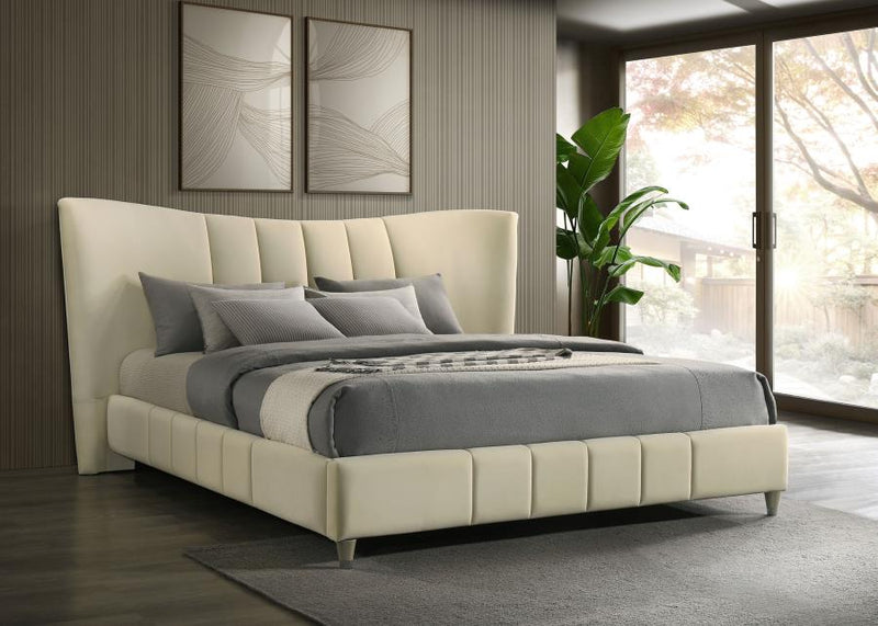 Evelyn Upholstered Panel Platform Bed