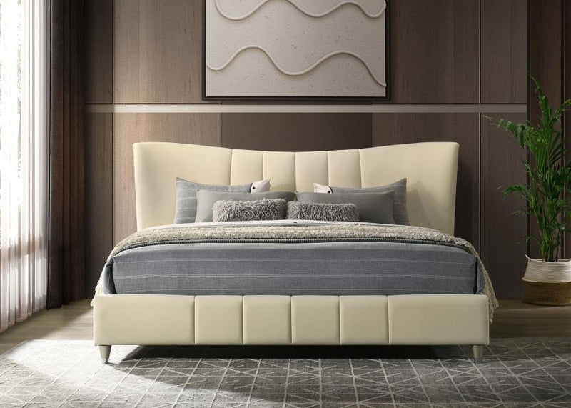 Evelyn Upholstered Panel Platform Bed