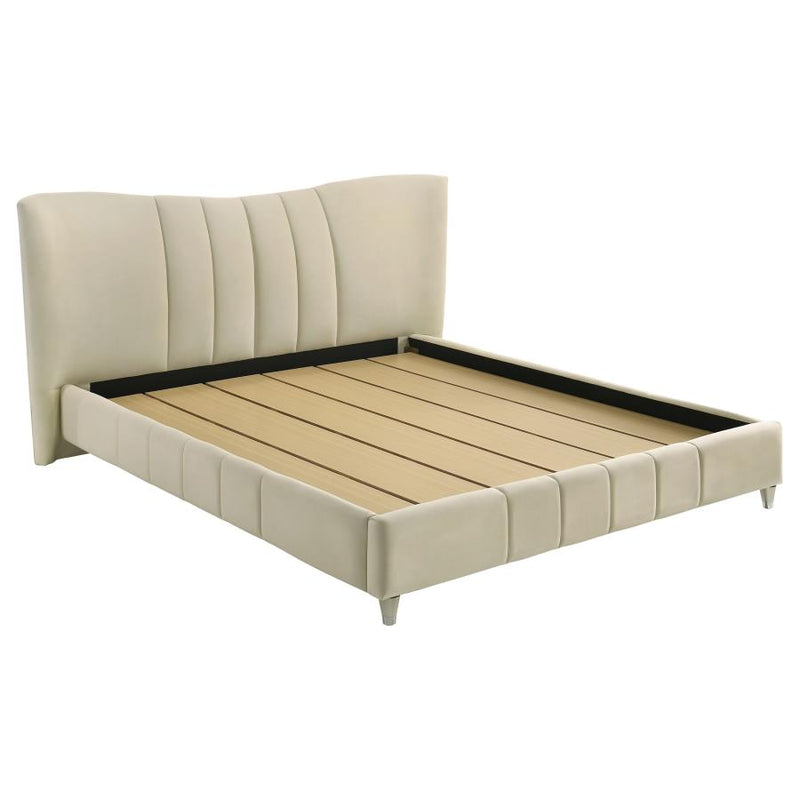 Evelyn Upholstered Panel Platform Bed