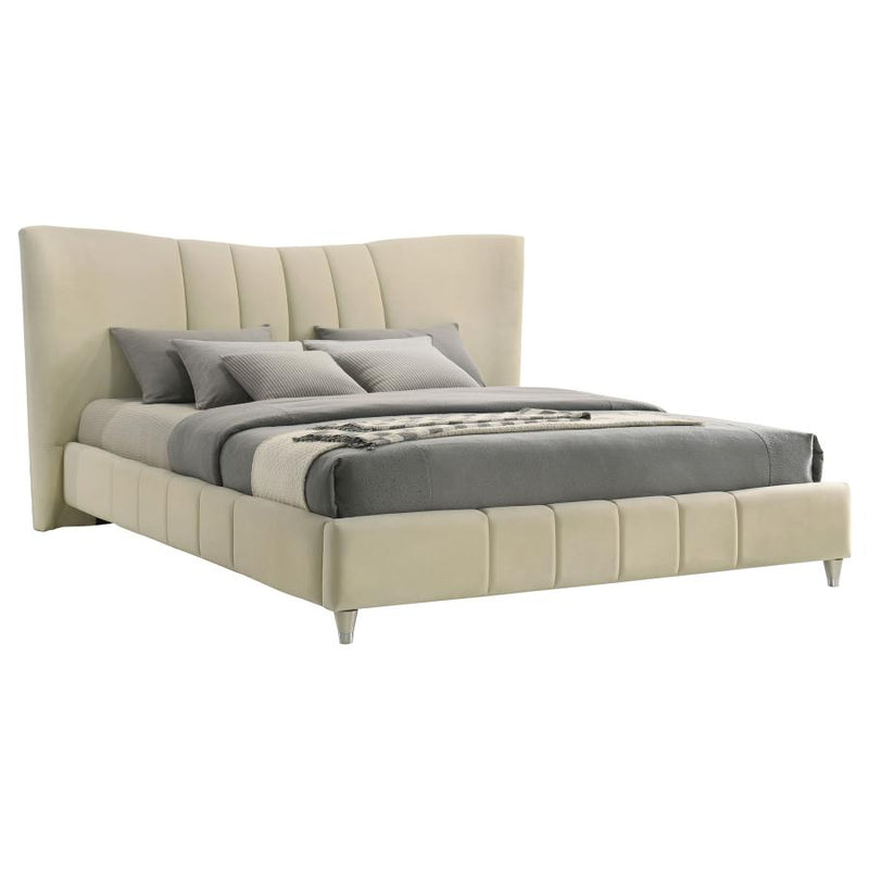Evelyn Upholstered Panel Platform Bed