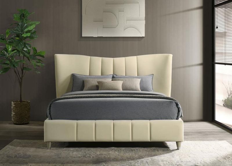 Evelyn Upholstered Panel Platform Bed