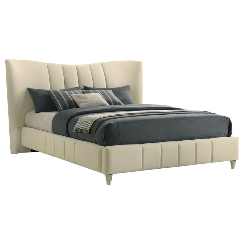 Evelyn Upholstered Panel Platform Bed