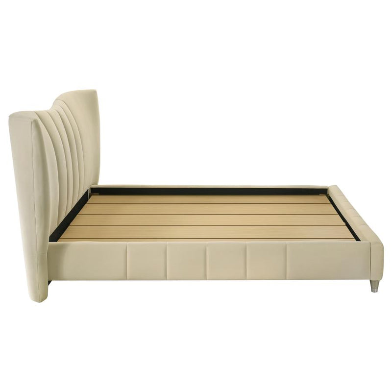 Evelyn Upholstered Panel Platform Bed