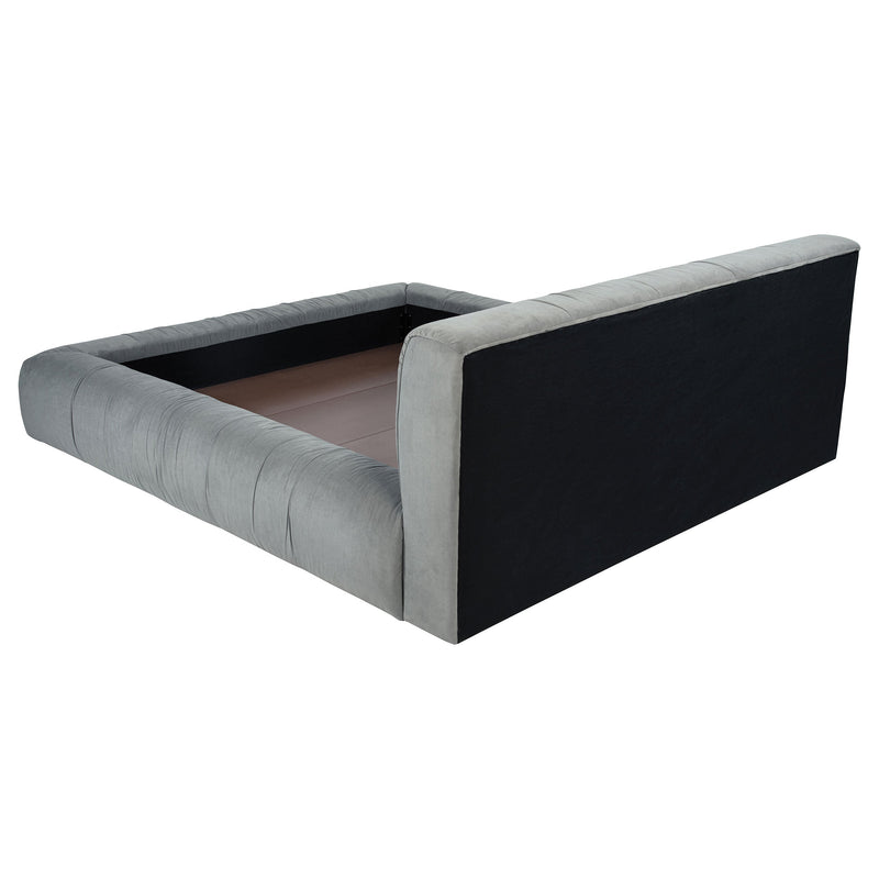 Base de cama tapizada Wilshire (gris)