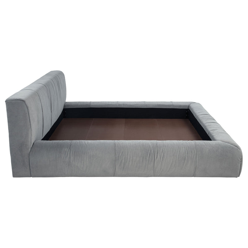 Base de cama tapizada Wilshire (gris)