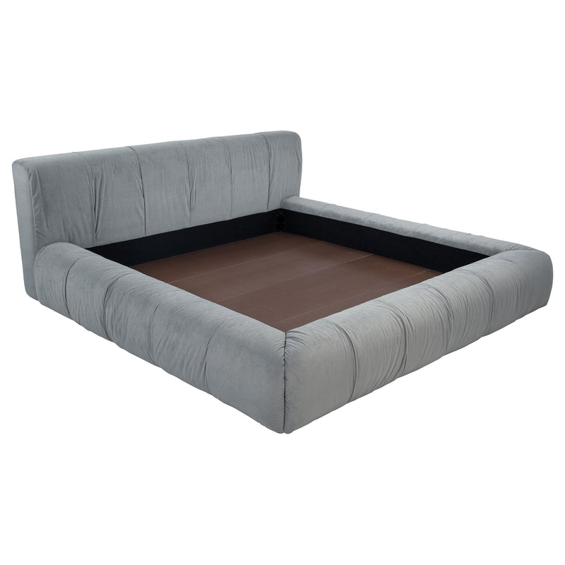 Base de cama tapizada Wilshire (gris)