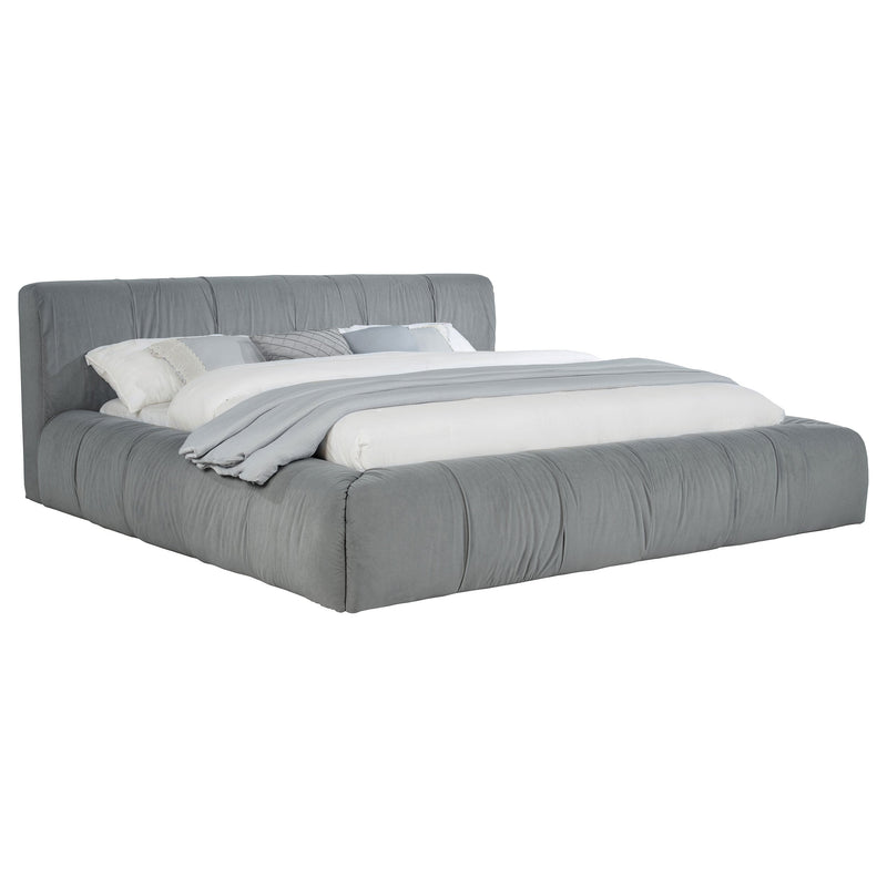 Base de cama tapizada Wilshire (gris)