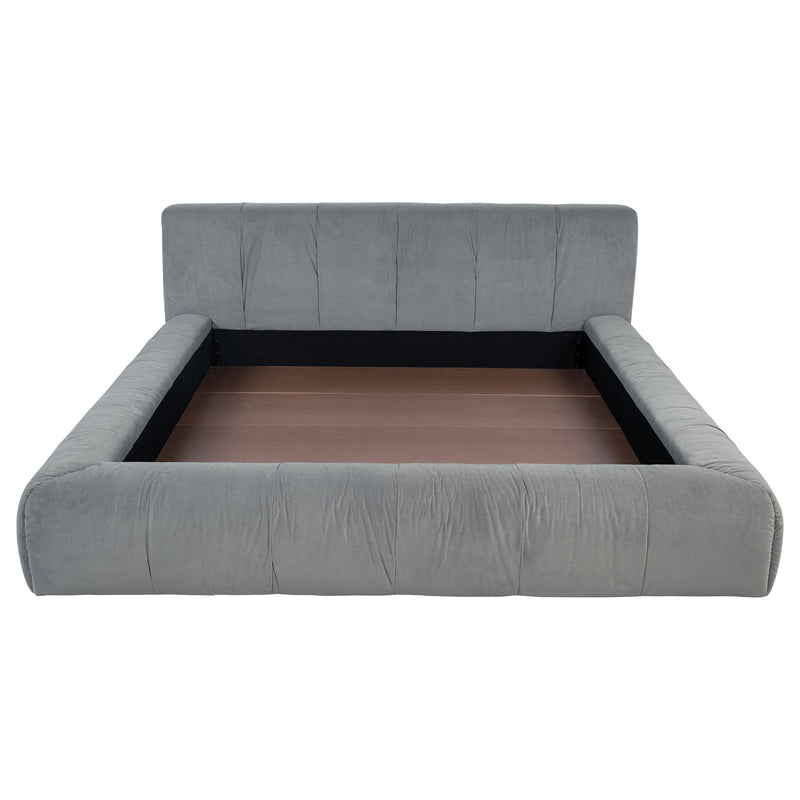 Base de cama tapizada Wilshire (gris)