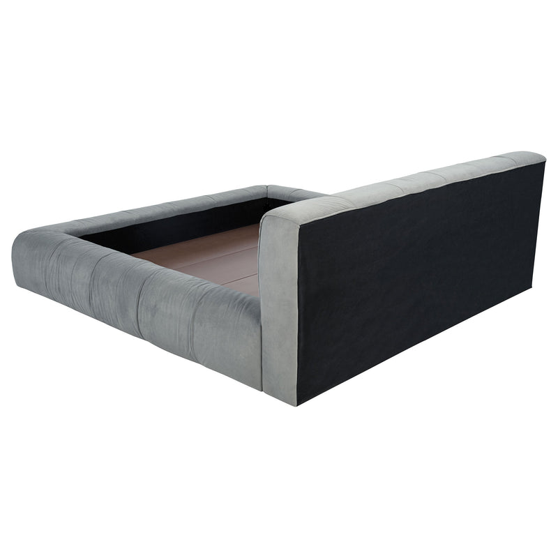 Base de cama tapizada Wilshire (gris)