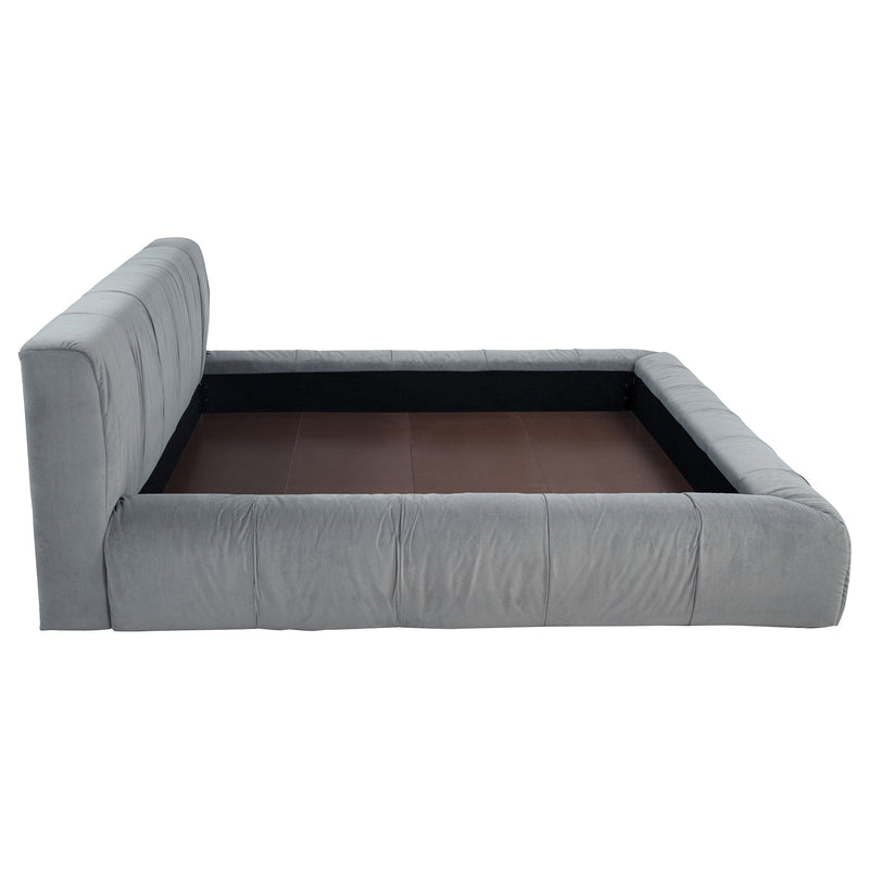 Base de cama tapizada Wilshire (gris)