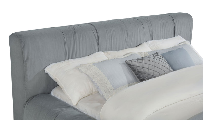 Base de cama tapizada Wilshire (gris)