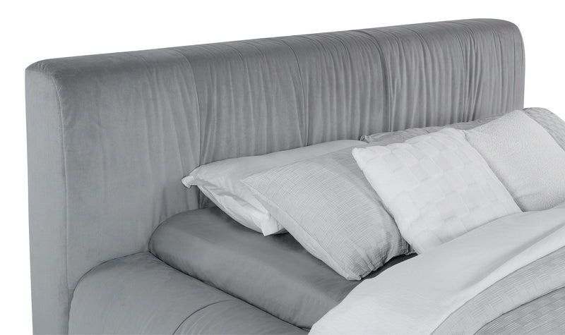 Base de cama tapizada Wilshire (gris)