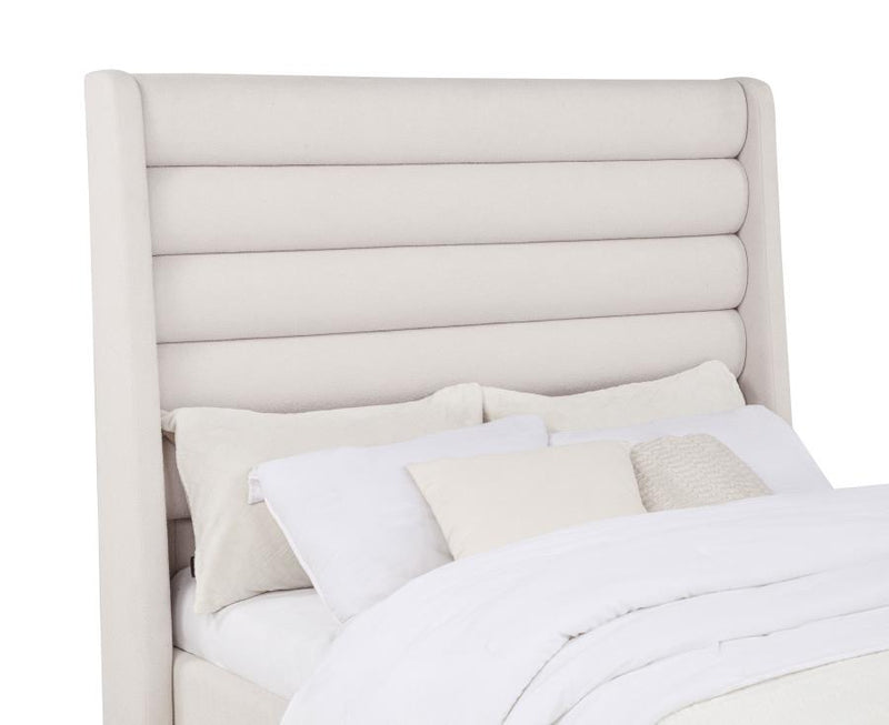 Leslie Upholstered Tufted Wingback Platform Bed