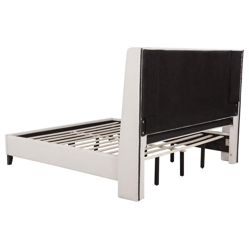Leslie Upholstered Tufted Wingback Platform Bed