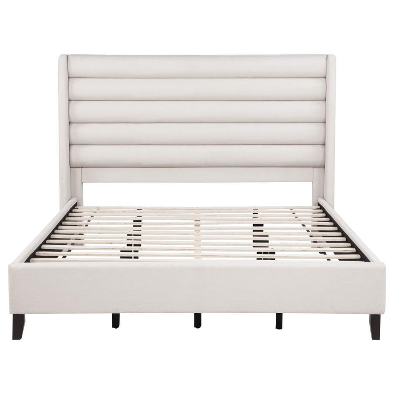 Leslie Upholstered Tufted Wingback Platform Bed